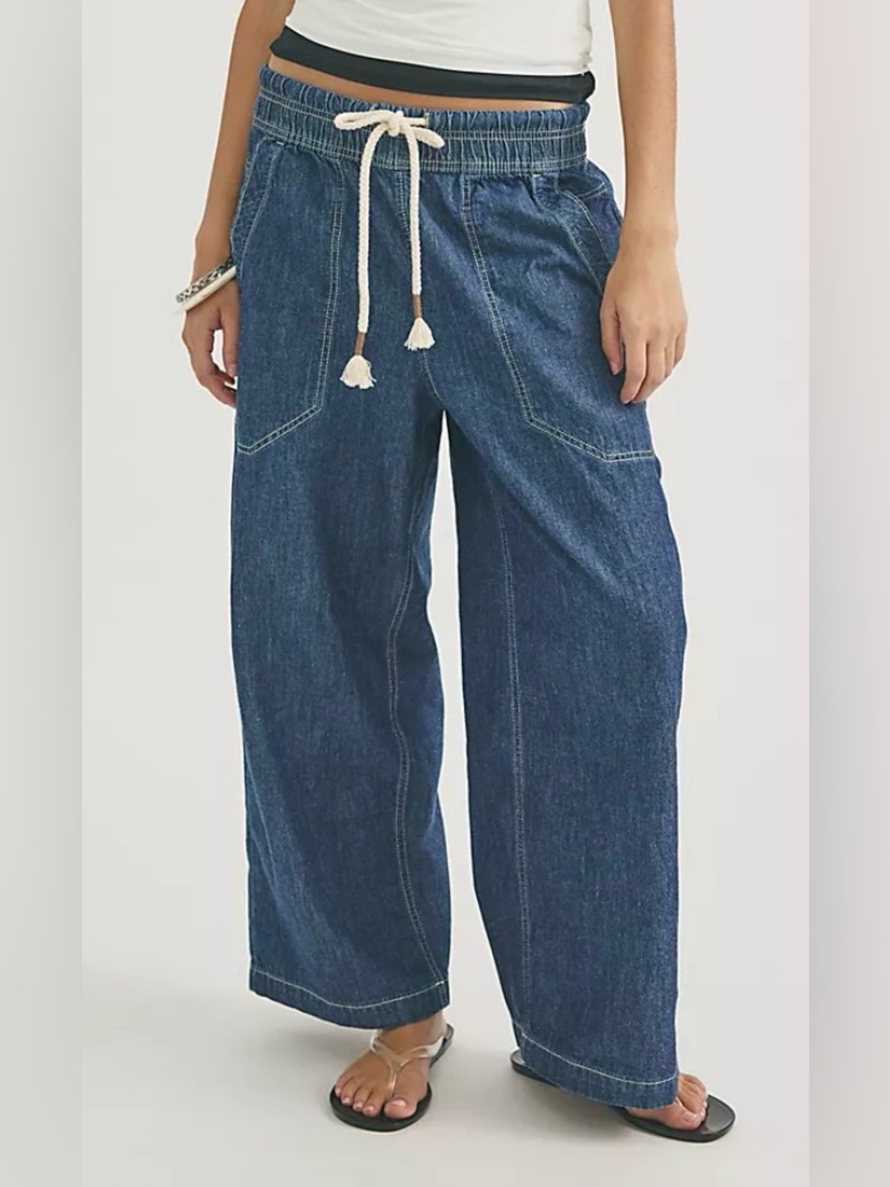 Free People We The Free Easy Peasy Pull-On Jeans. NWT. Cruise control